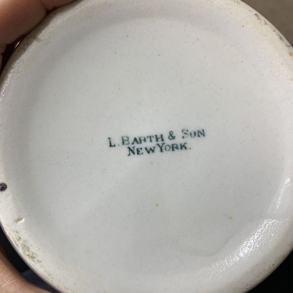 Vintage Nautical Barth And Son’s New York Pottery Jug Pitcher vase Navy - Picture 8 of 12